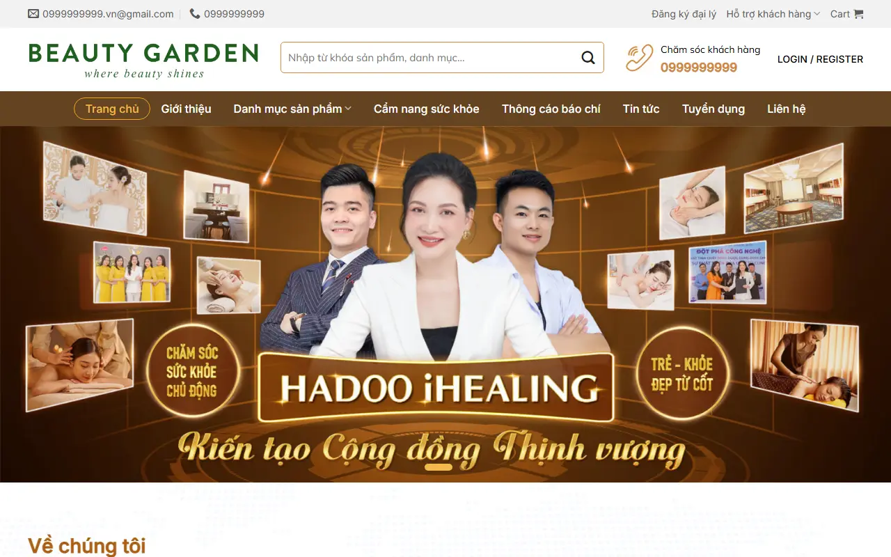 Mẫu website Hadoo iHealing #1