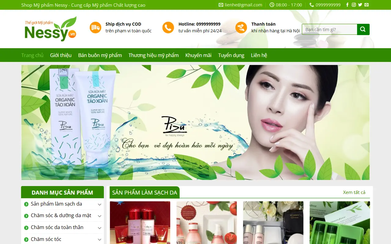 Mẫu website mypham2