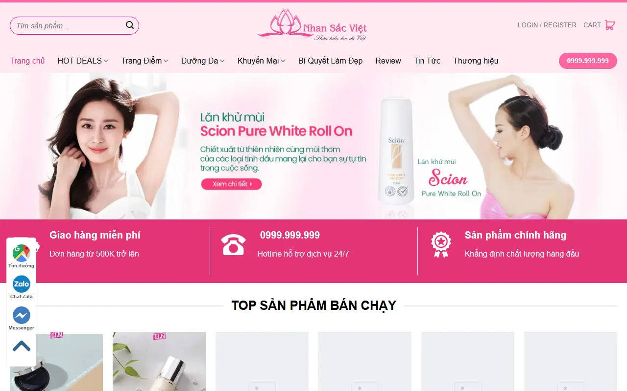 Mẫu website Mỹ phẩm #5