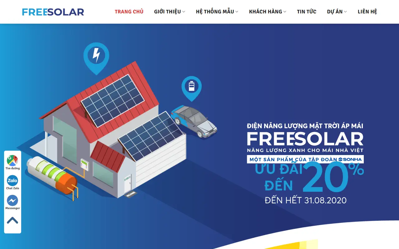 Mẫu website Năng lượng