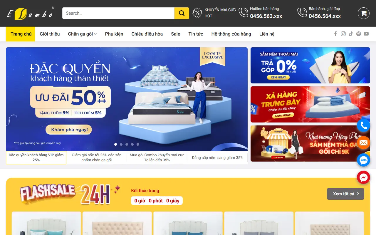 Ảnh trang chủ mẫu website ngành khác nem.ivi.vn
