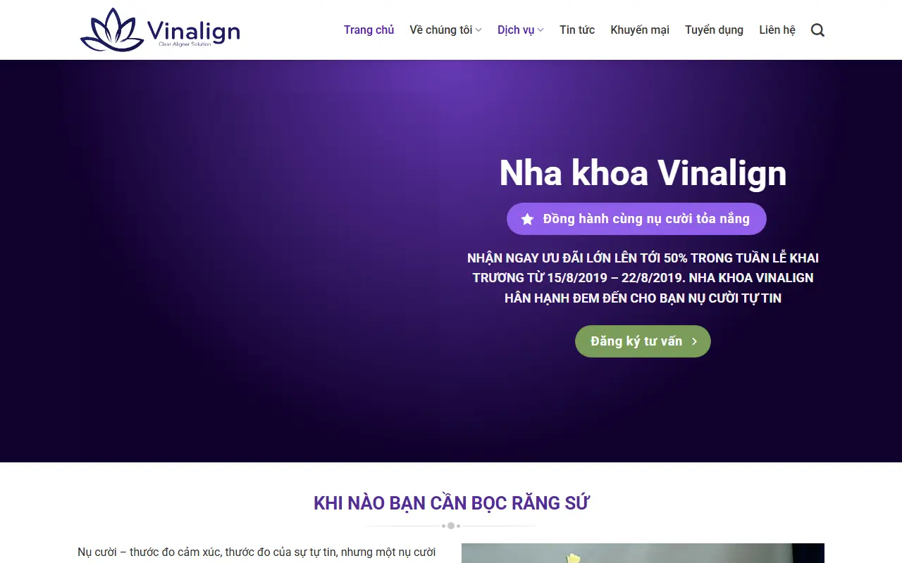 Ảnh trang chủ mẫu website nha khoa nhakhoa3.ivi.vn