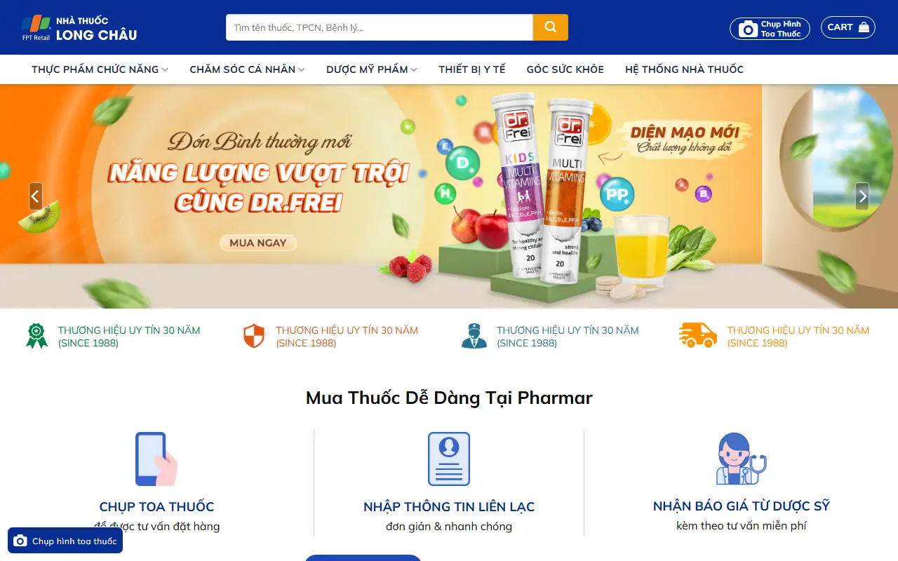 Mẫu website Nhà thuốc 2 – Hệ thống nhà thuốc lớn số 1 VN