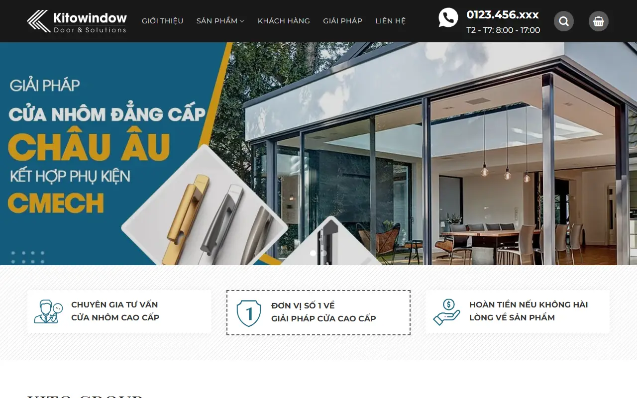 Mẫu website Mẫu web nhôm kính #2