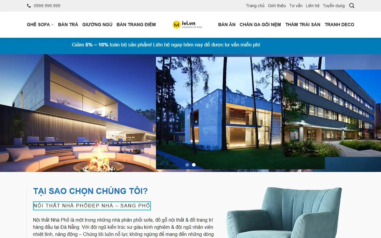 Mẫu website Nội thất #4