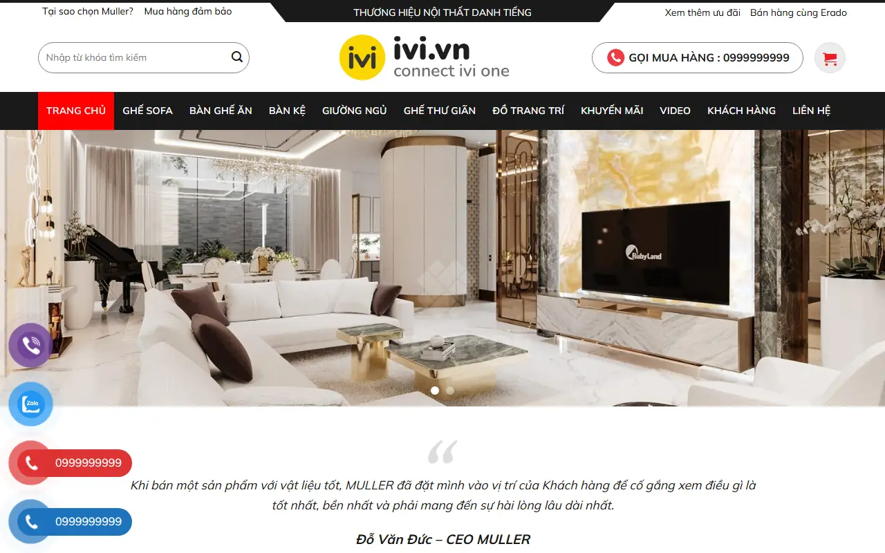 Mẫu website Mẫu web nội thất #1