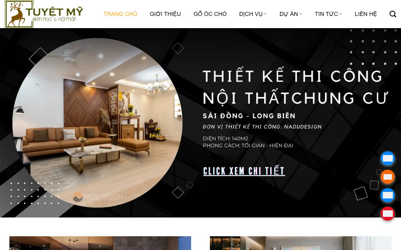 Mẫu website Mẫu web nội thất2