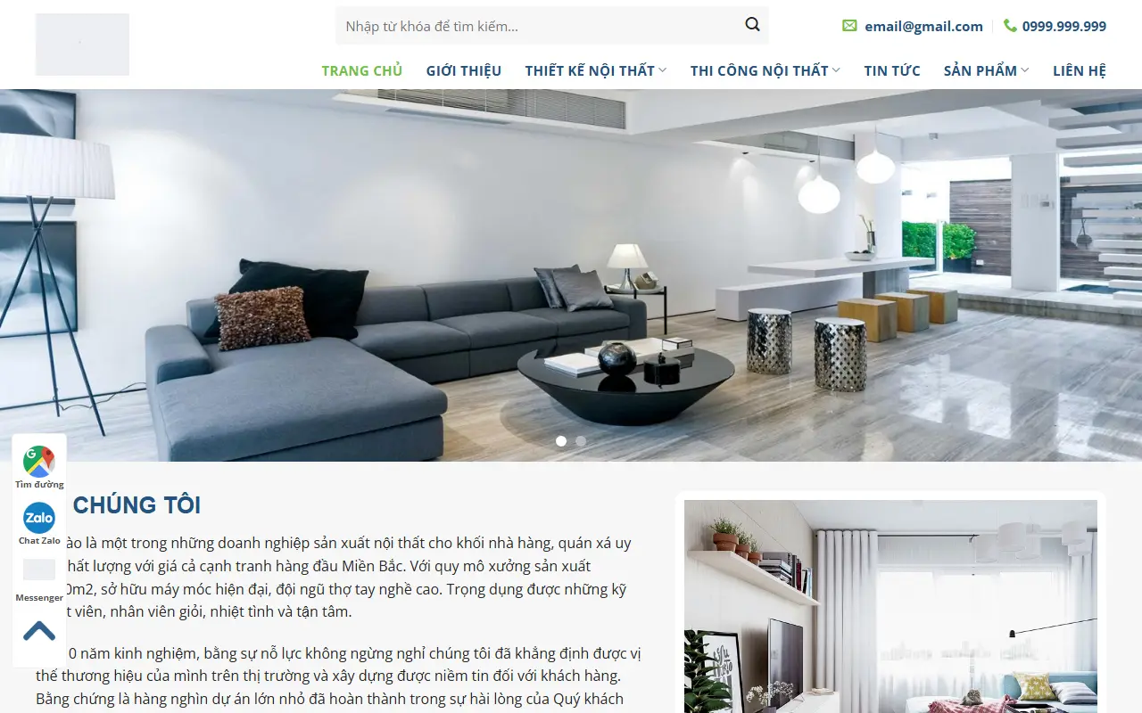 Mẫu website Nội thất #7
