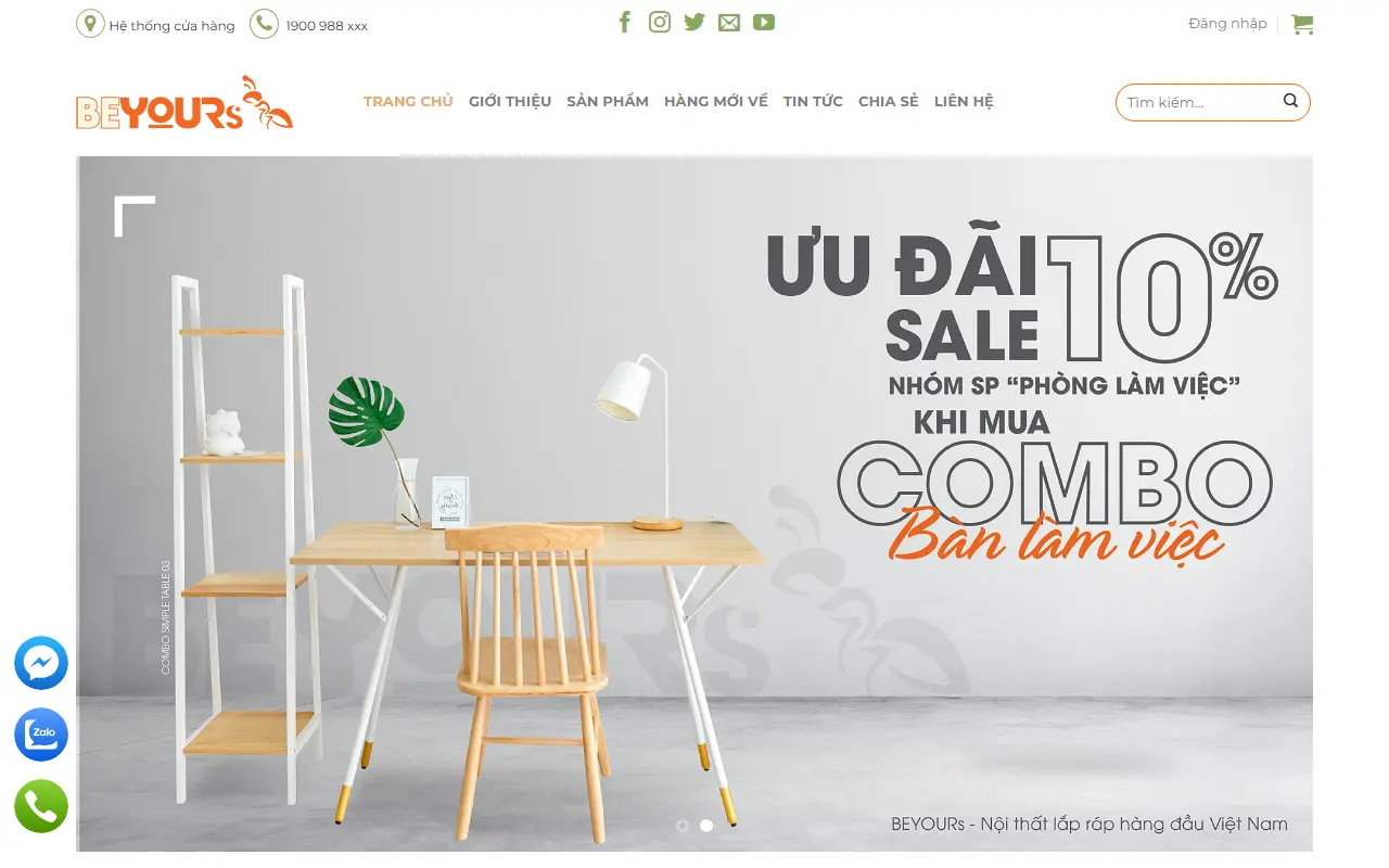Mẫu website Nội thất đồ gỗ - Đồ gỗ gia dụng các loại #2