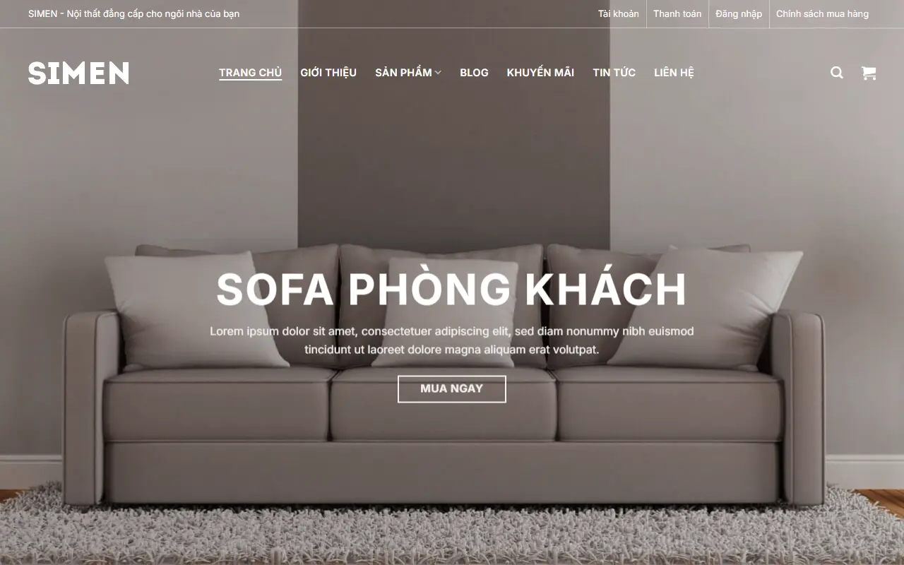 Mẫu website Mẫu web nội thất #4
