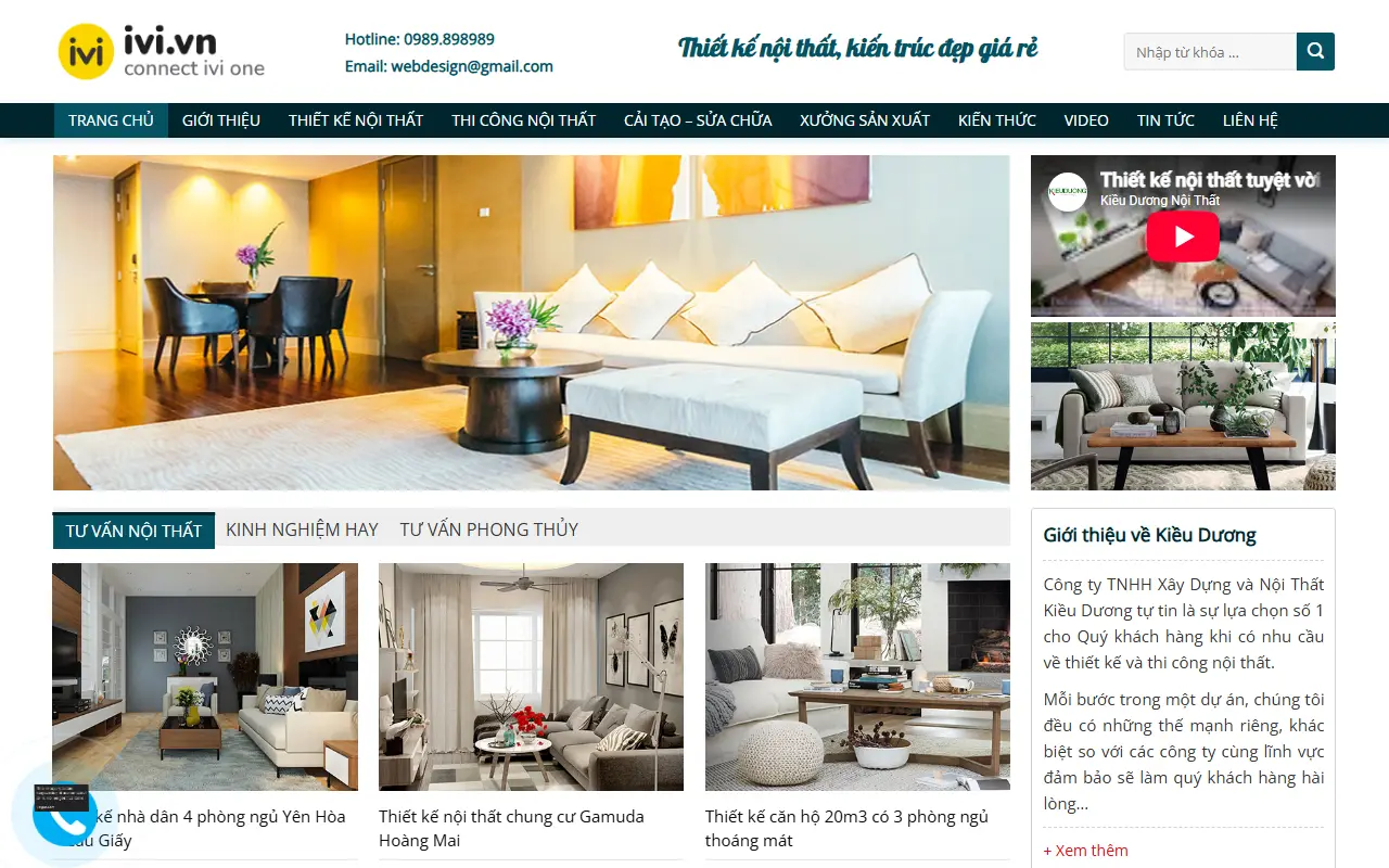Mẫu website Nội thất #11