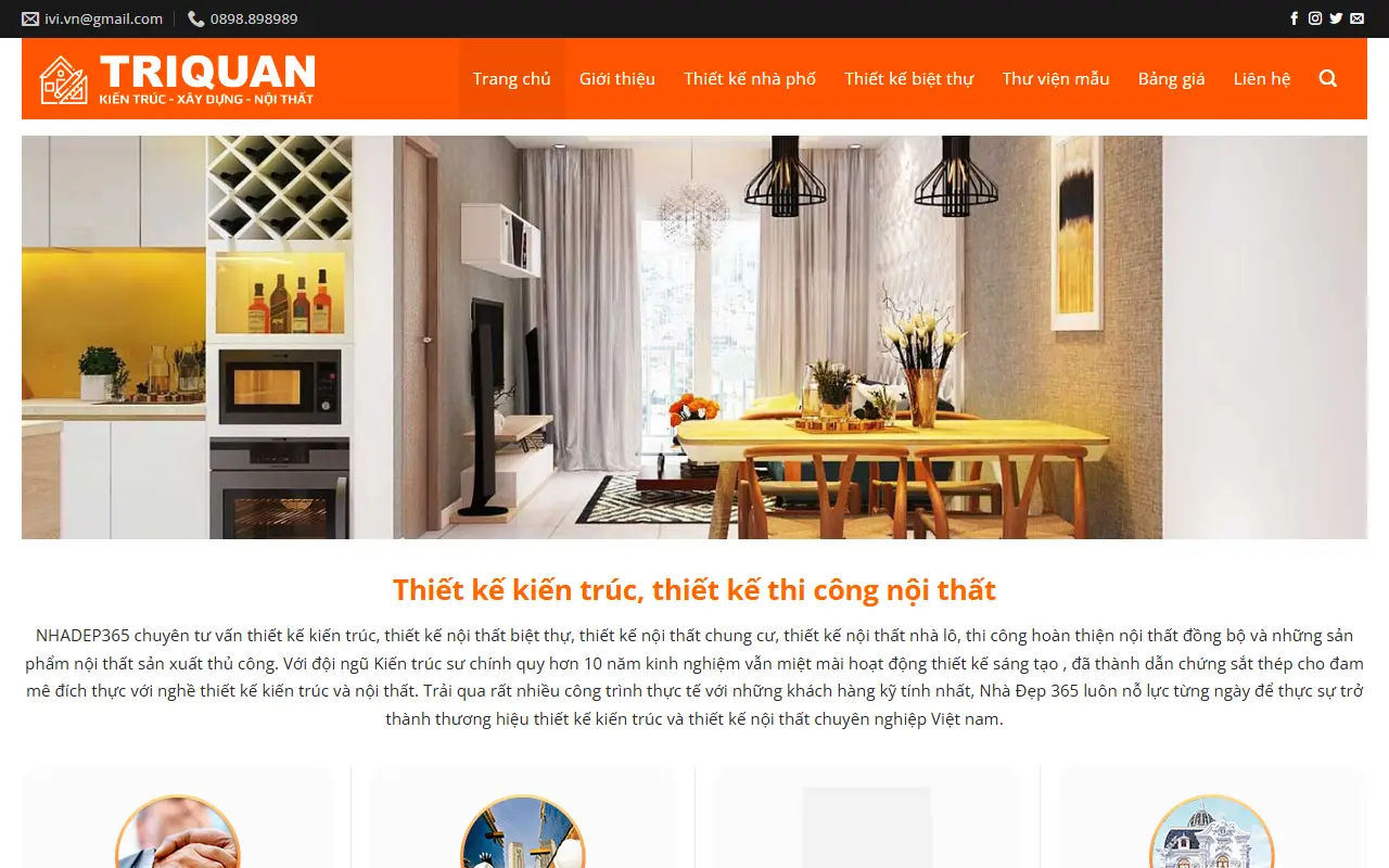 Mẫu website Nội thất #13