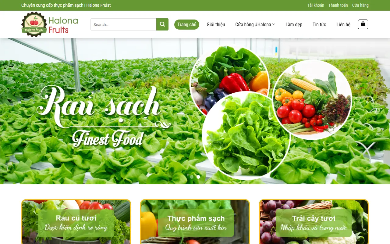 Mẫu website nongsan