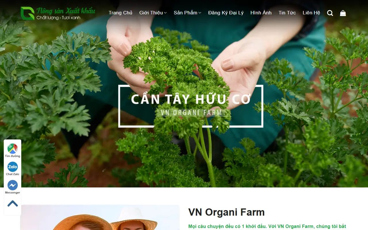 Mẫu website Nông sản