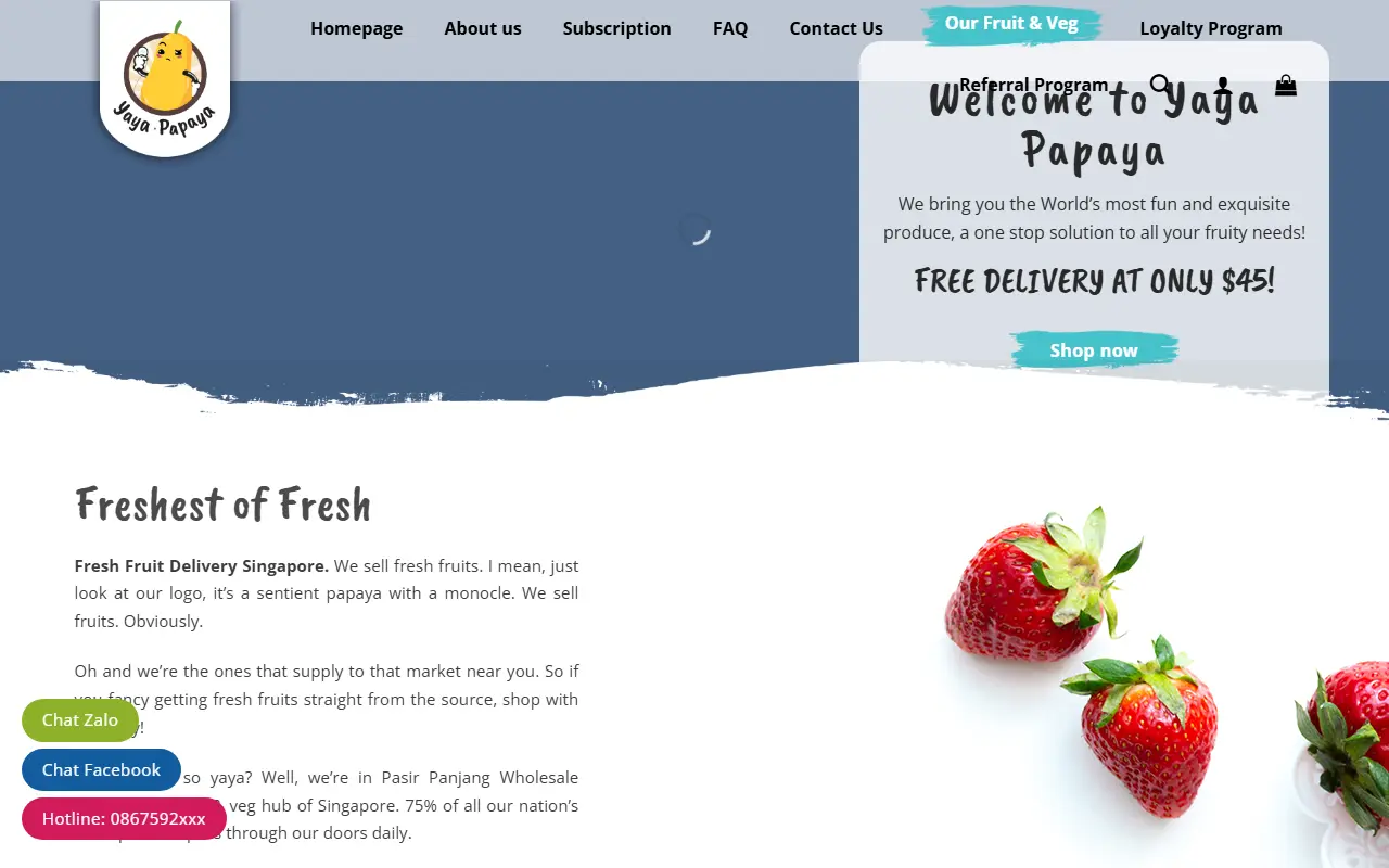 Mẫu website Mẫu website nông sản
