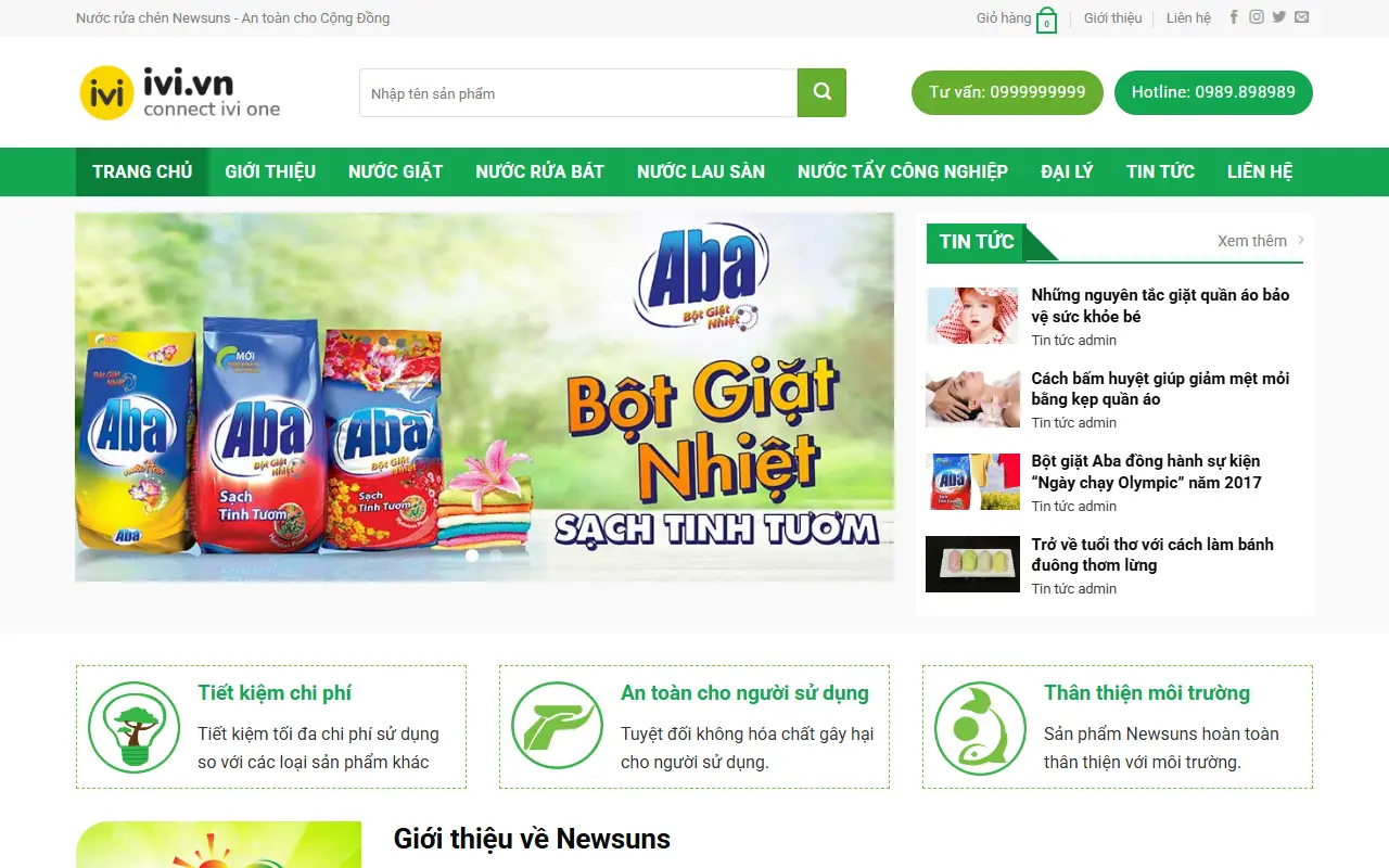 Mẫu website Nước giặt #1