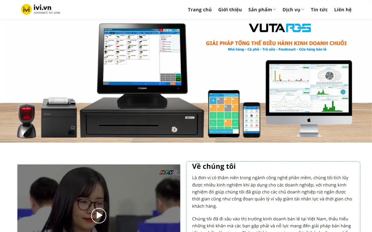 Mẫu website Phần mềm quản lý bán hàng