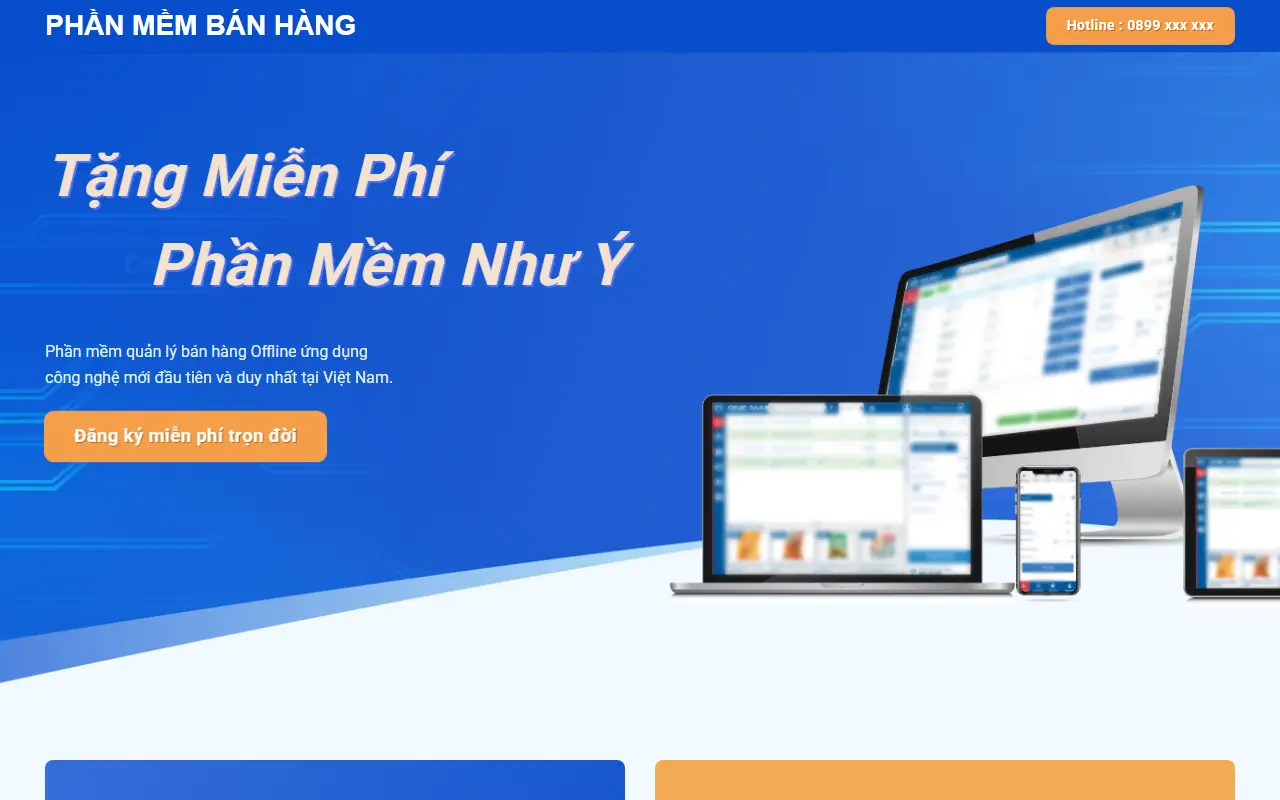 Mẫu website Phần mềm bán hàng