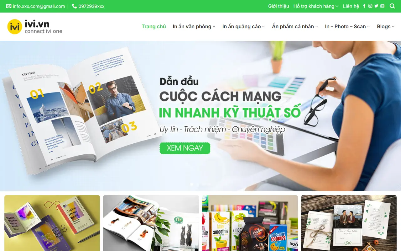 Ảnh trang chủ mẫu website in ấn & quà tặng print4.ivi.vn