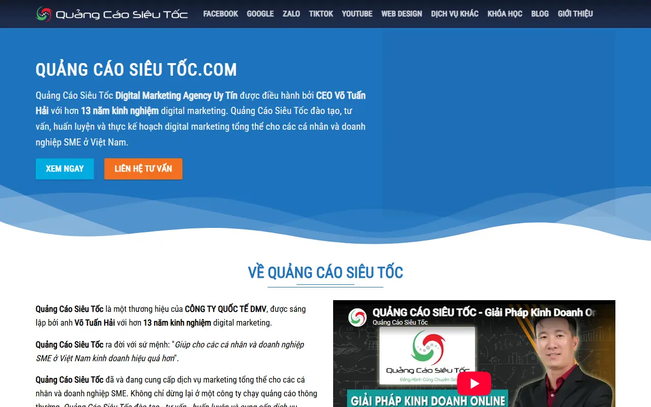 Mẫu website Công Ty Marketing Online