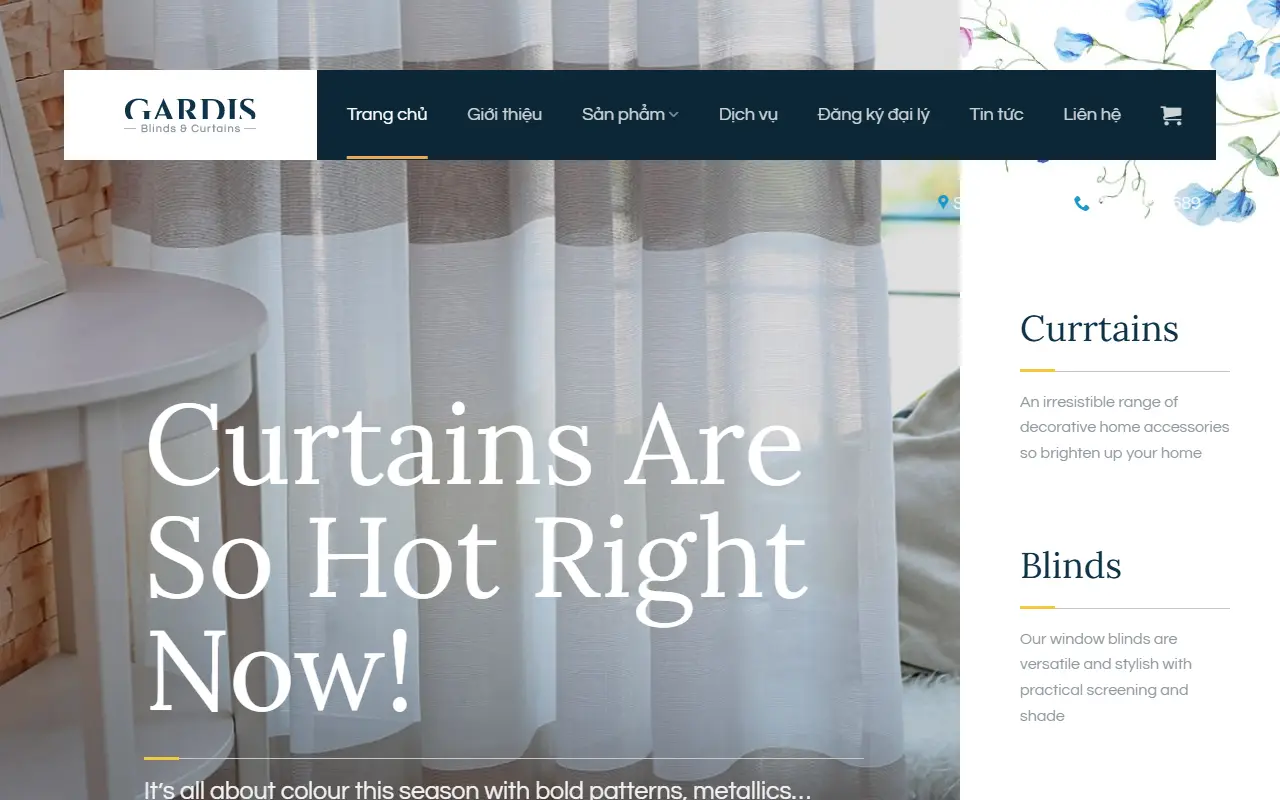 Mẫu website Mẫu web rèm cửa #1