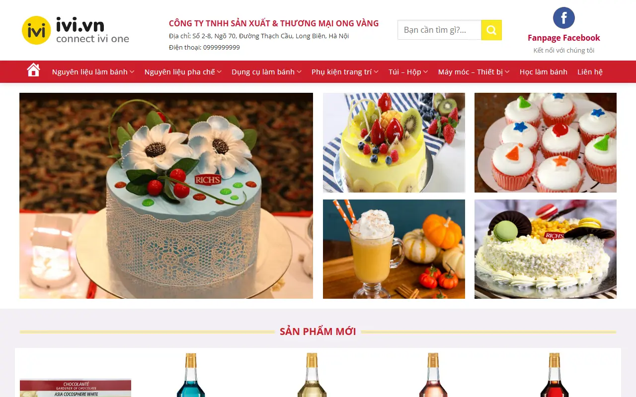 Mẫu website Bánh ngọt