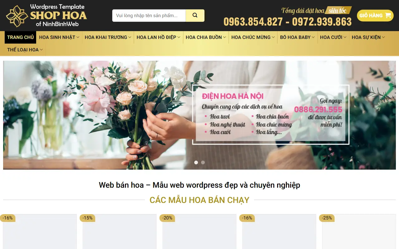 Mẫu website Mẫu web bán hoa #1