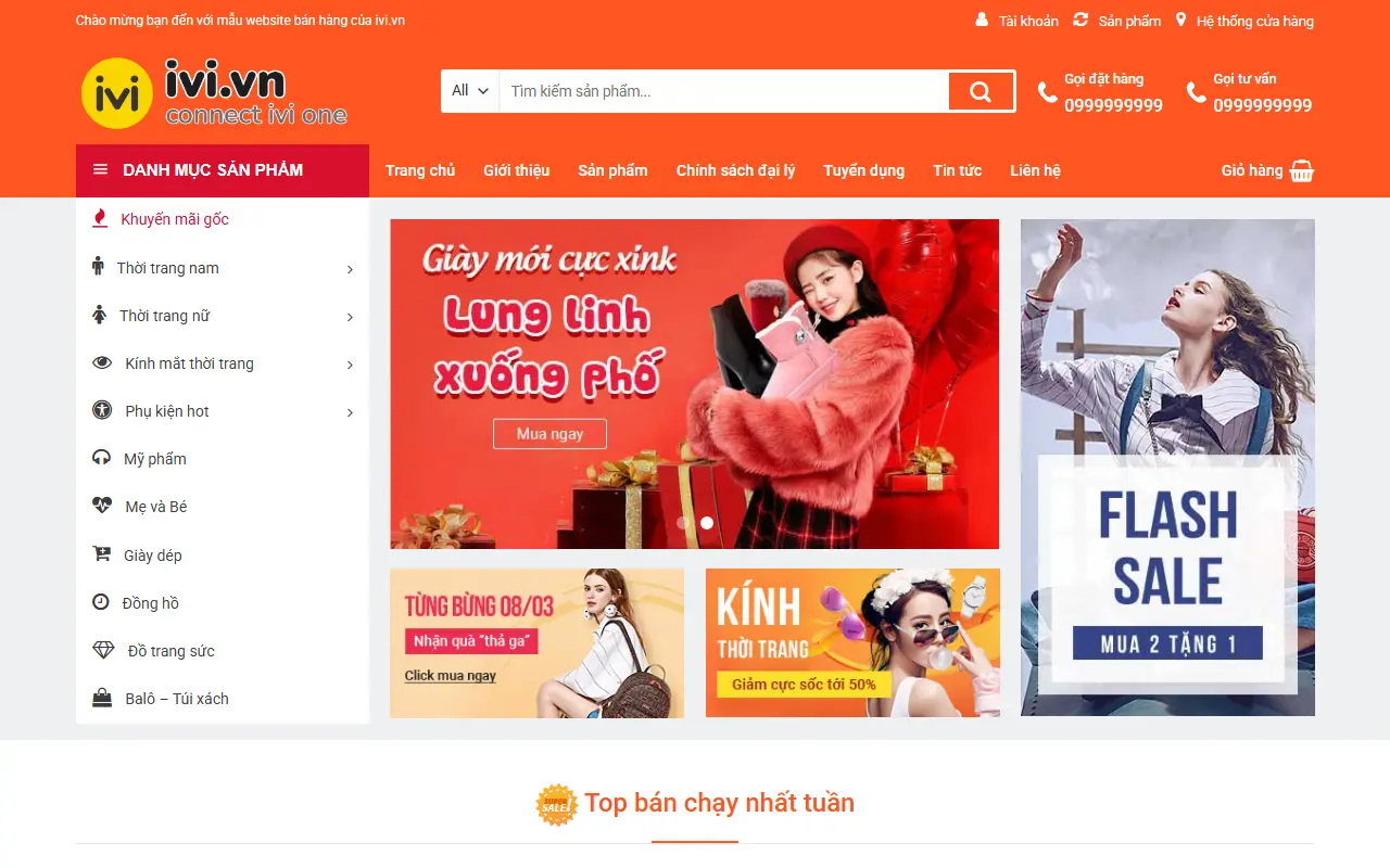 Mẫu website Thời trang #3