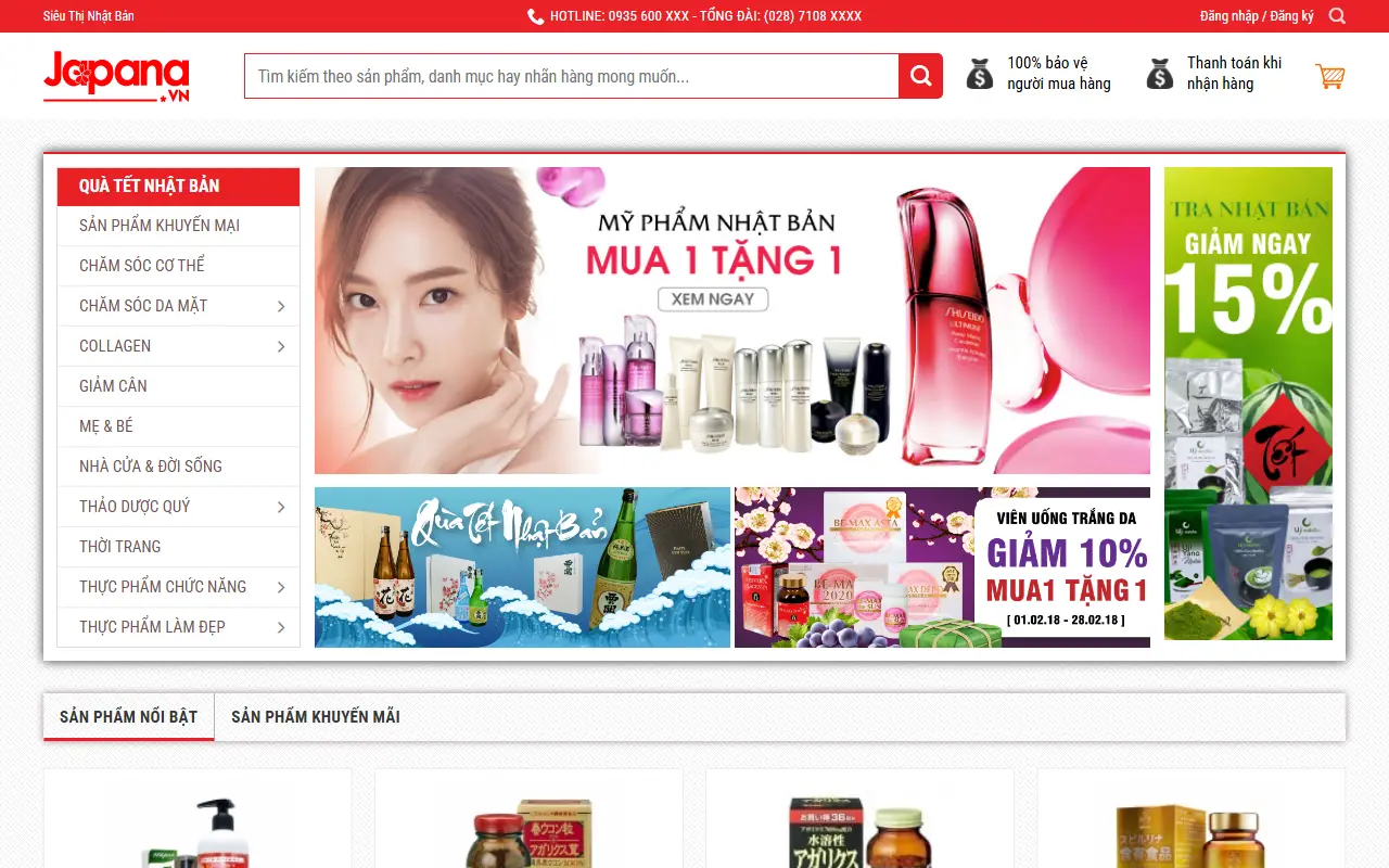 Mẫu website Mẫu website shop bán hàng