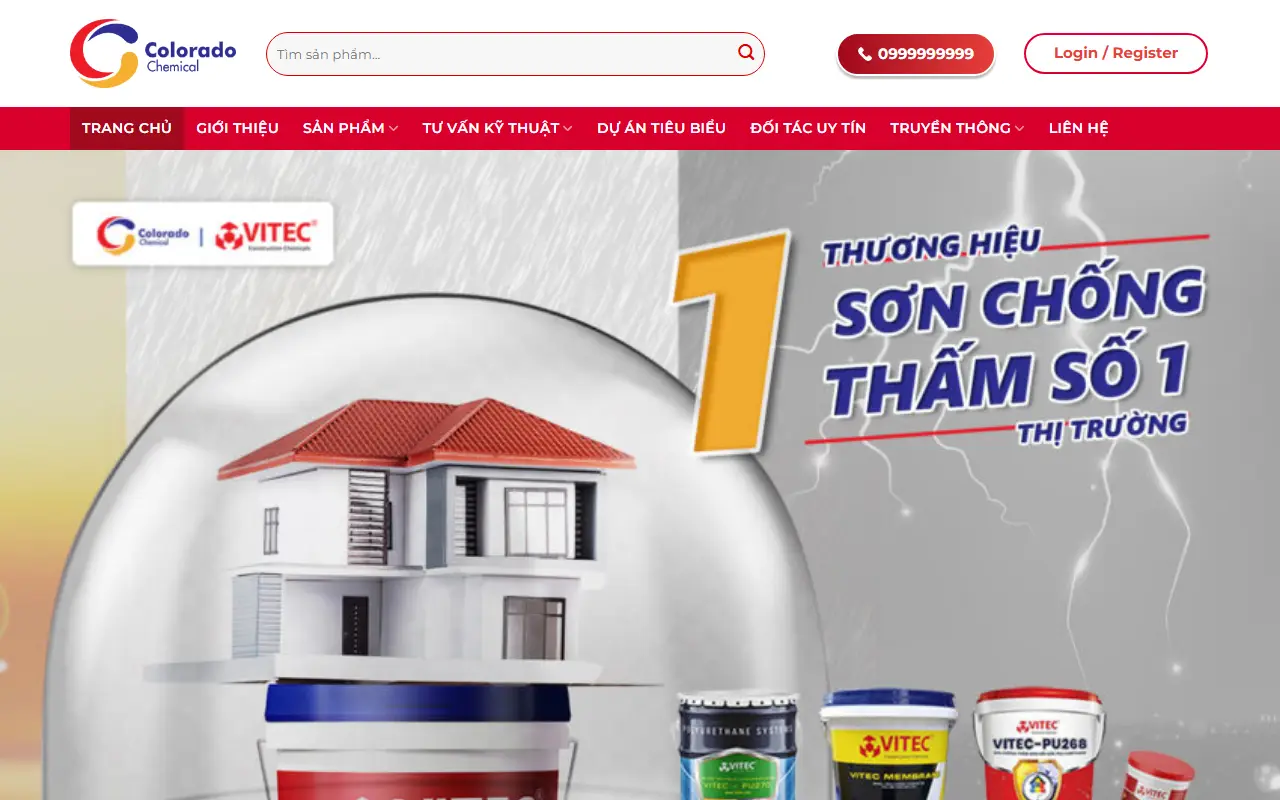 Mẫu website Mẫu web sơn nước