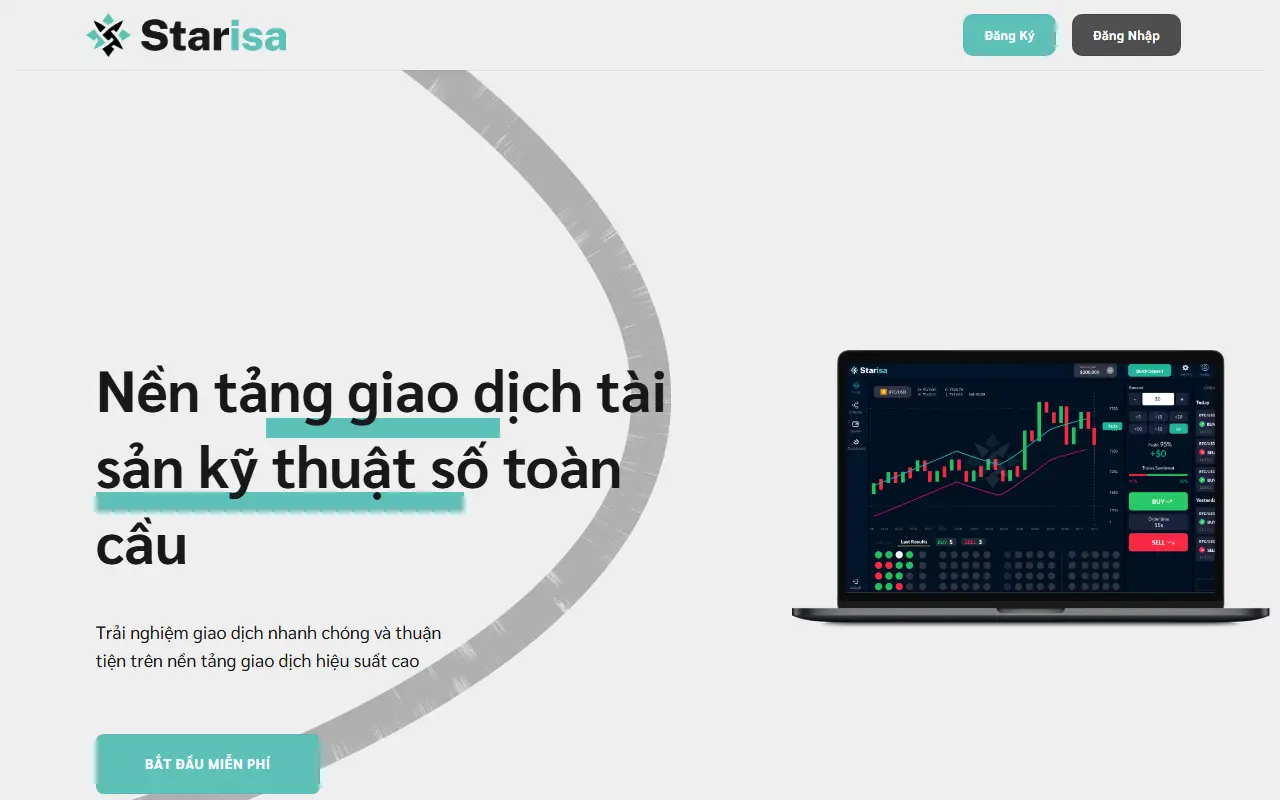Mẫu website Starisa