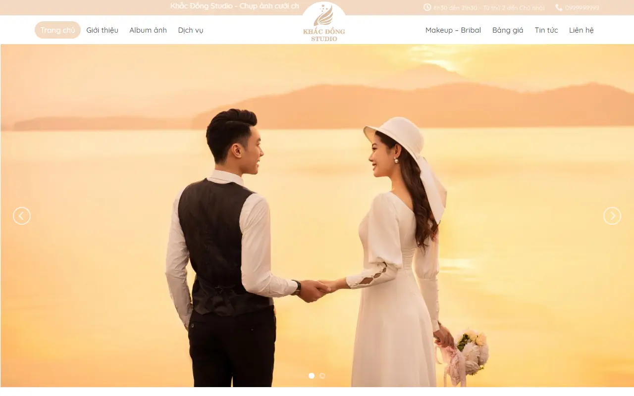 Ảnh trang chủ mẫu website studio & nhiếp ảnh studio.ivi.vn