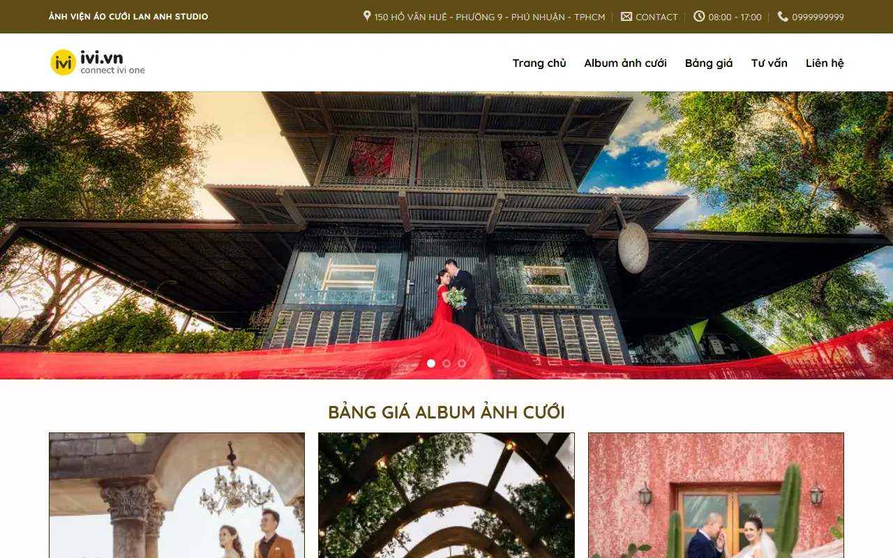 Mẫu website Ảnh cưới Studio – Chụp ảnh và quay phim