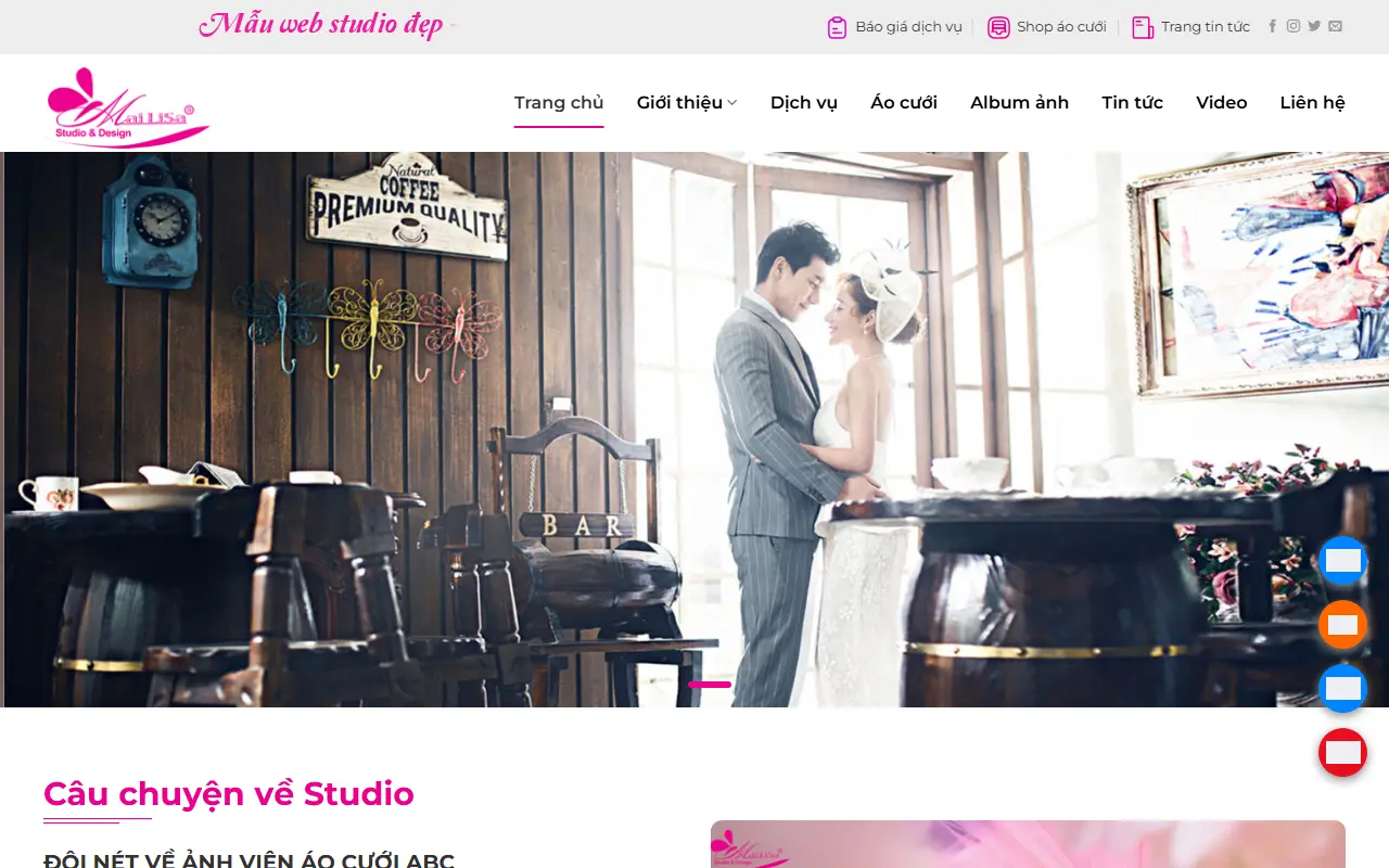 Mẫu website Mẫu web studio chụp ảnh cưới #2