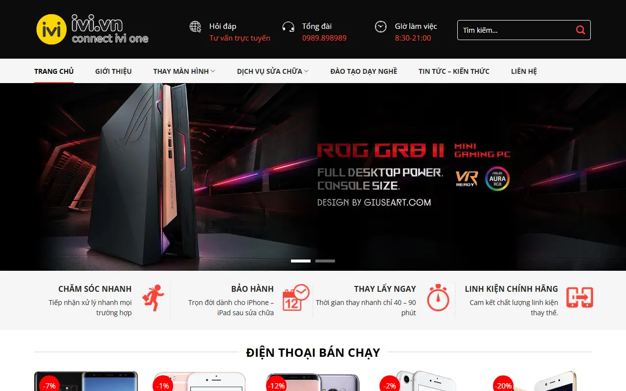 Mẫu website Sửa điện thoại #1