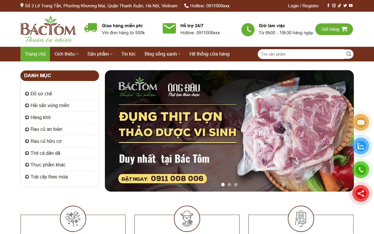 Mẫu website Mẫu web tạp hóa #2