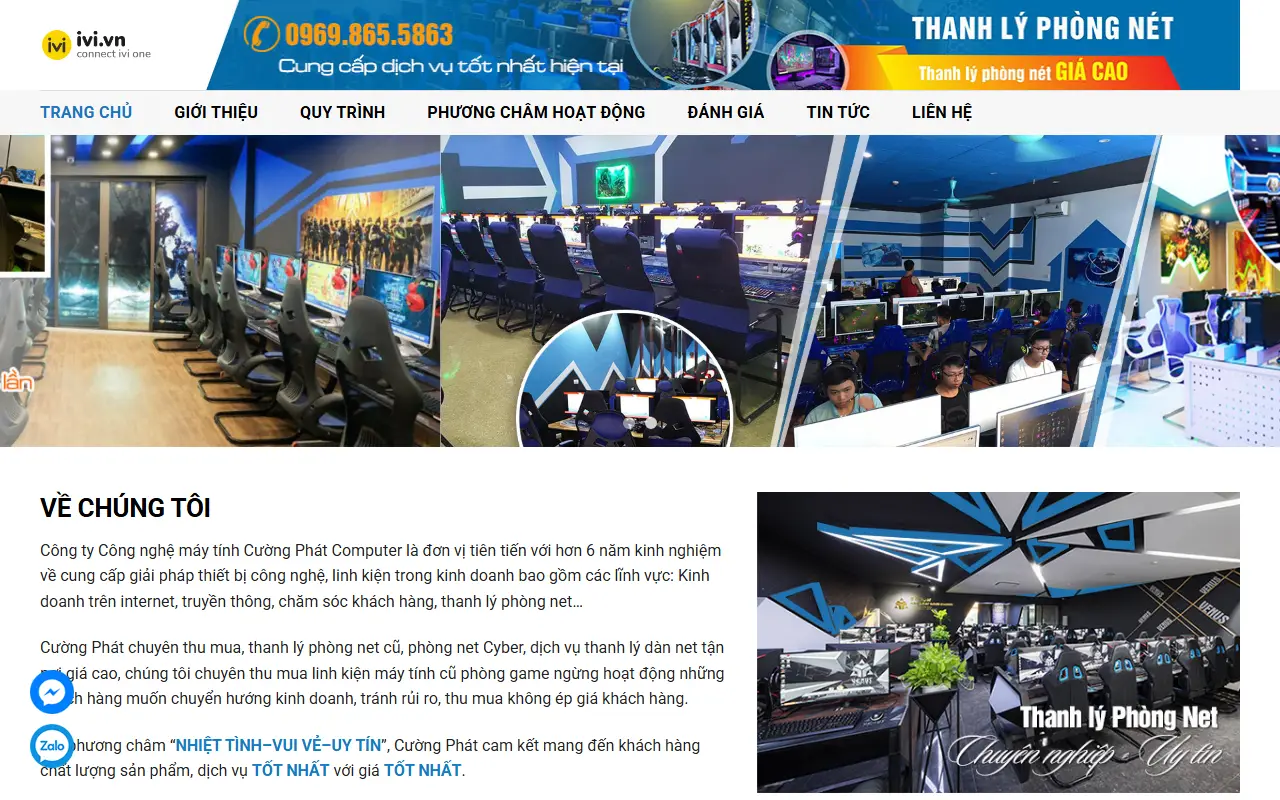 Mẫu website thanh lý 3