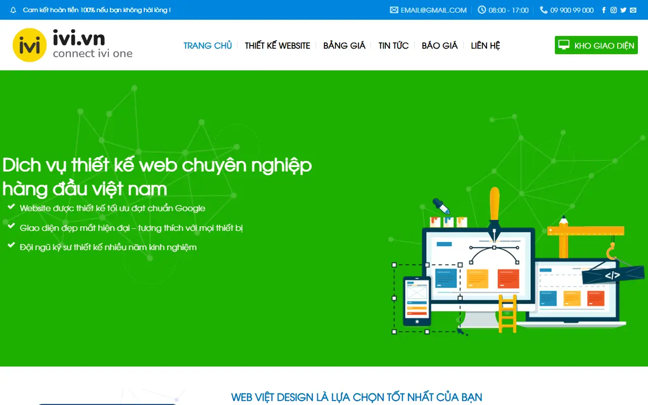 Mẫu website Thiết kế website – uy tín #1