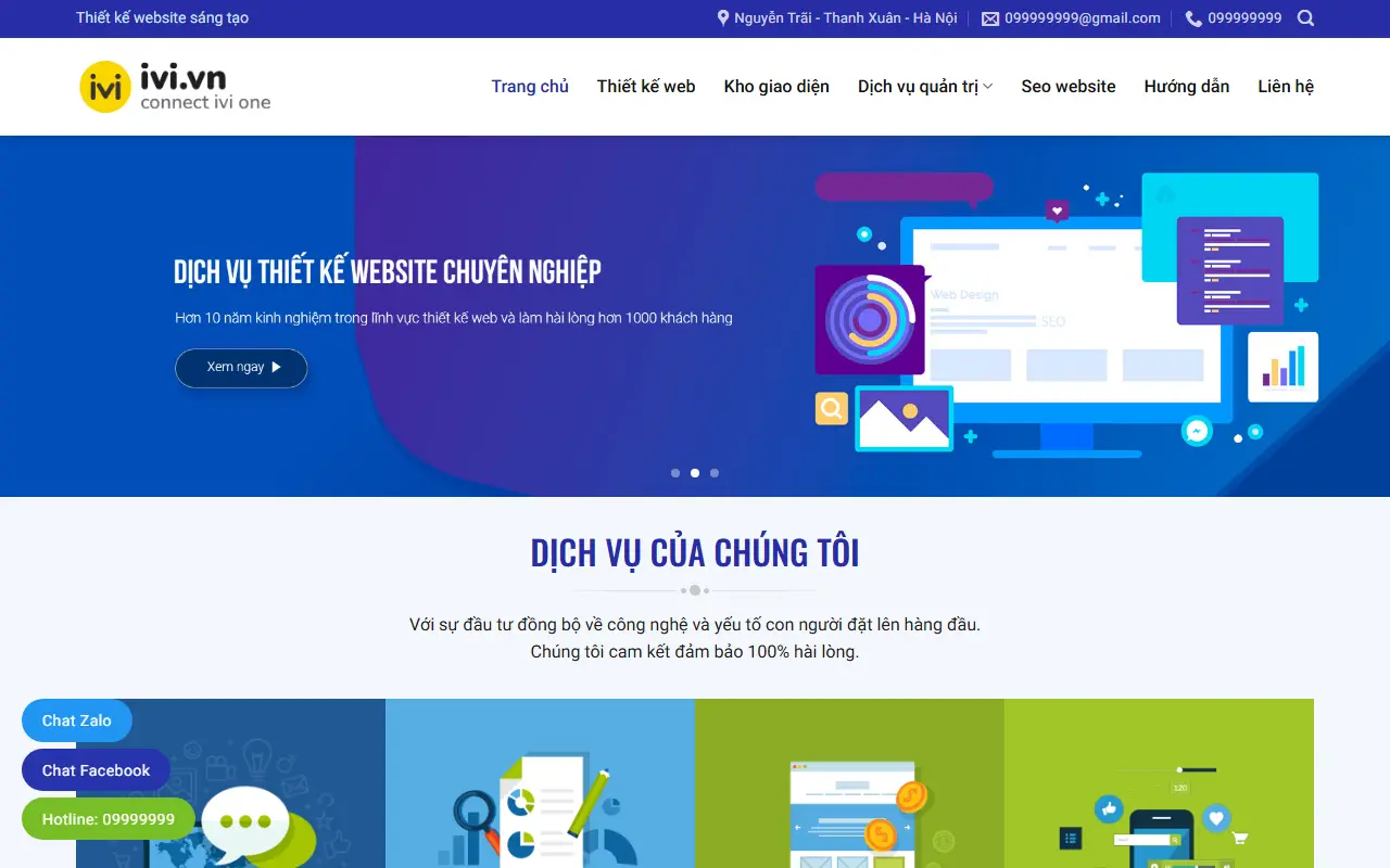 Mẫu website Mẫu website thiết kế web #1