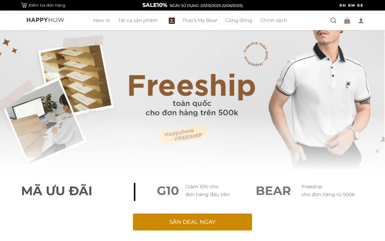 Mẫu website HAPPYHOW