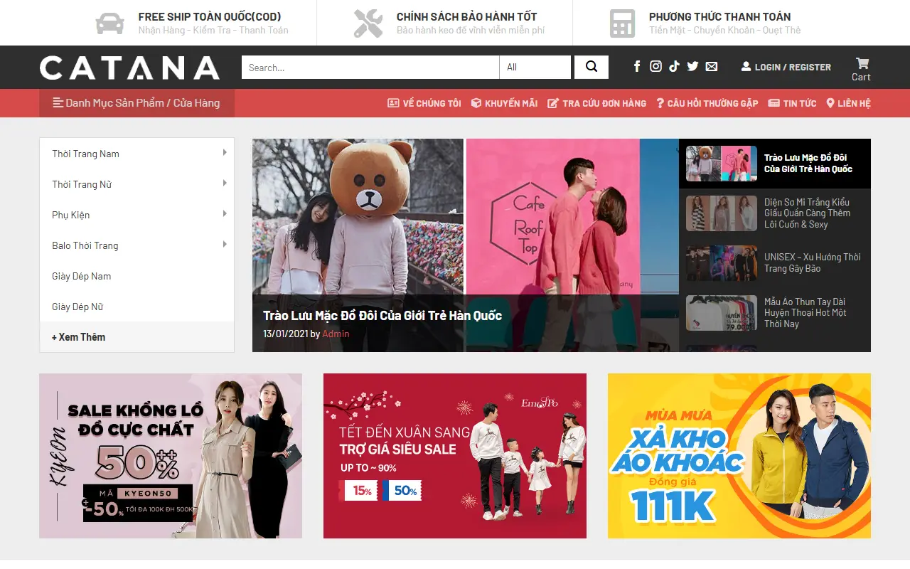 Mẫu website Fashion – Theme WordPress thời trang cao cấp