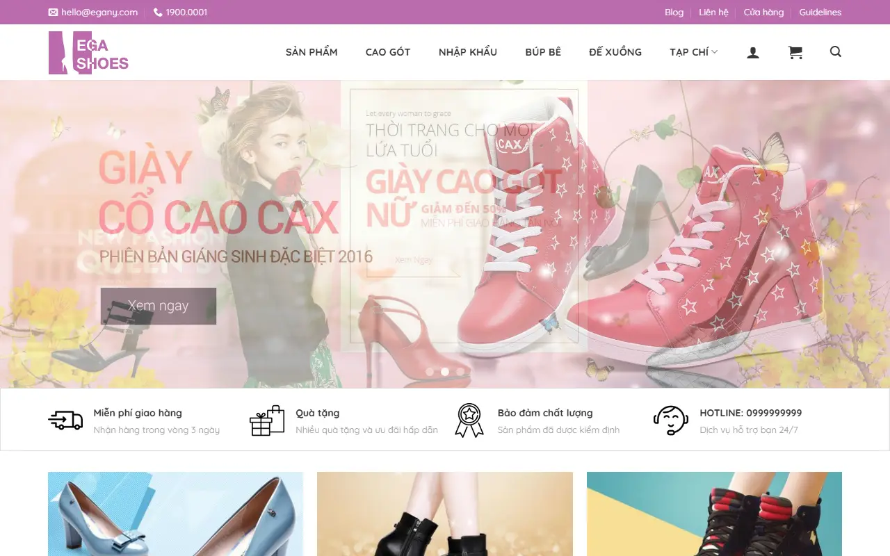 Mẫu website Thời trang – Quần áo và phụ kiện
