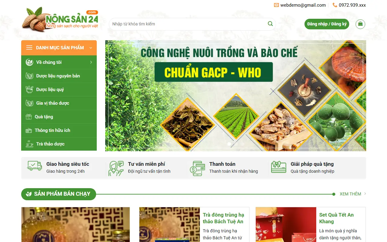 Mẫu website Mẫu web bán hàng