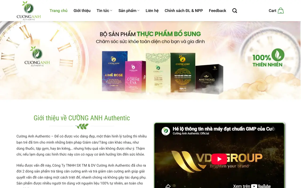 Mẫu website Thực phẩm chức năng #5