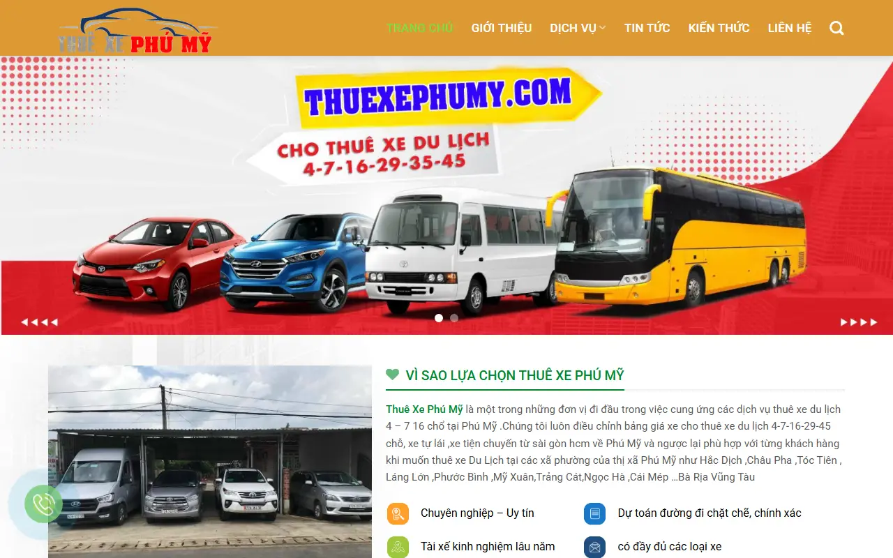 Mẫu website Thuê xe #1