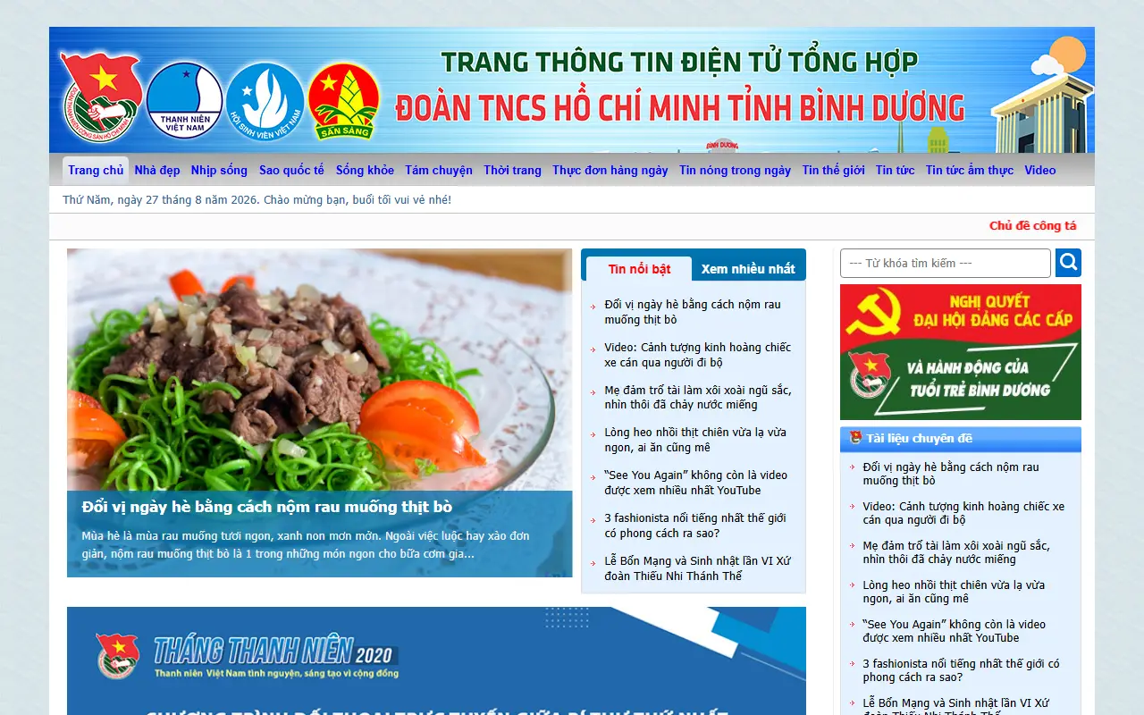 Mẫu website Tin tức #7
