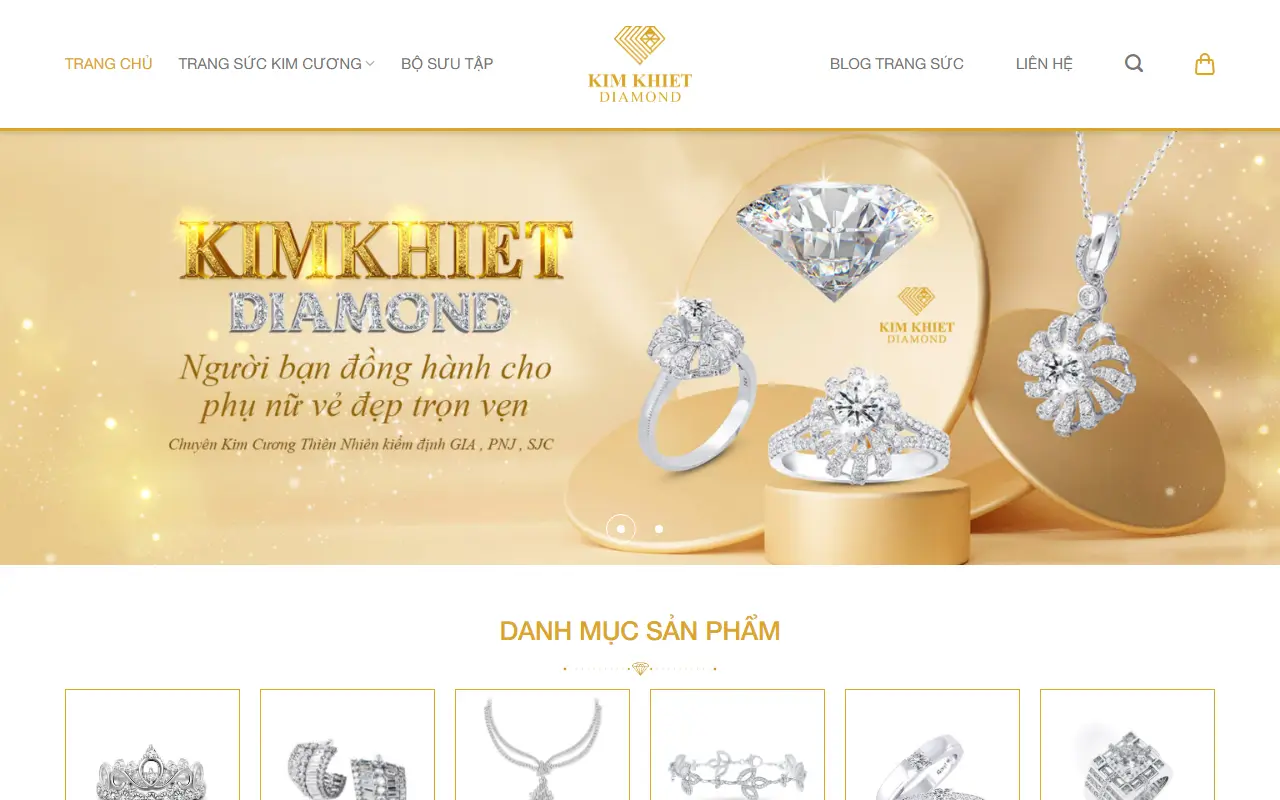 Mẫu website Mẫu web trang sức #2