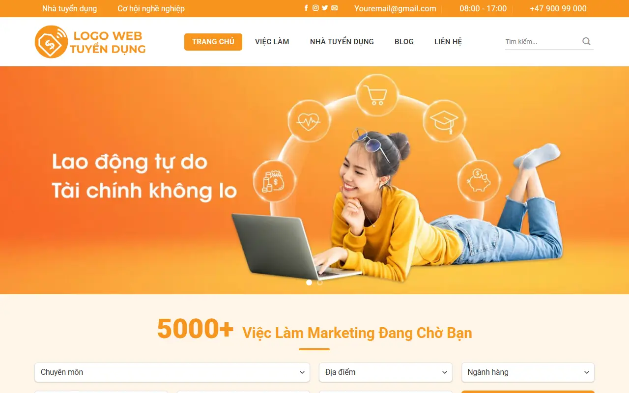 Mẫu website Tuyển dụng #1