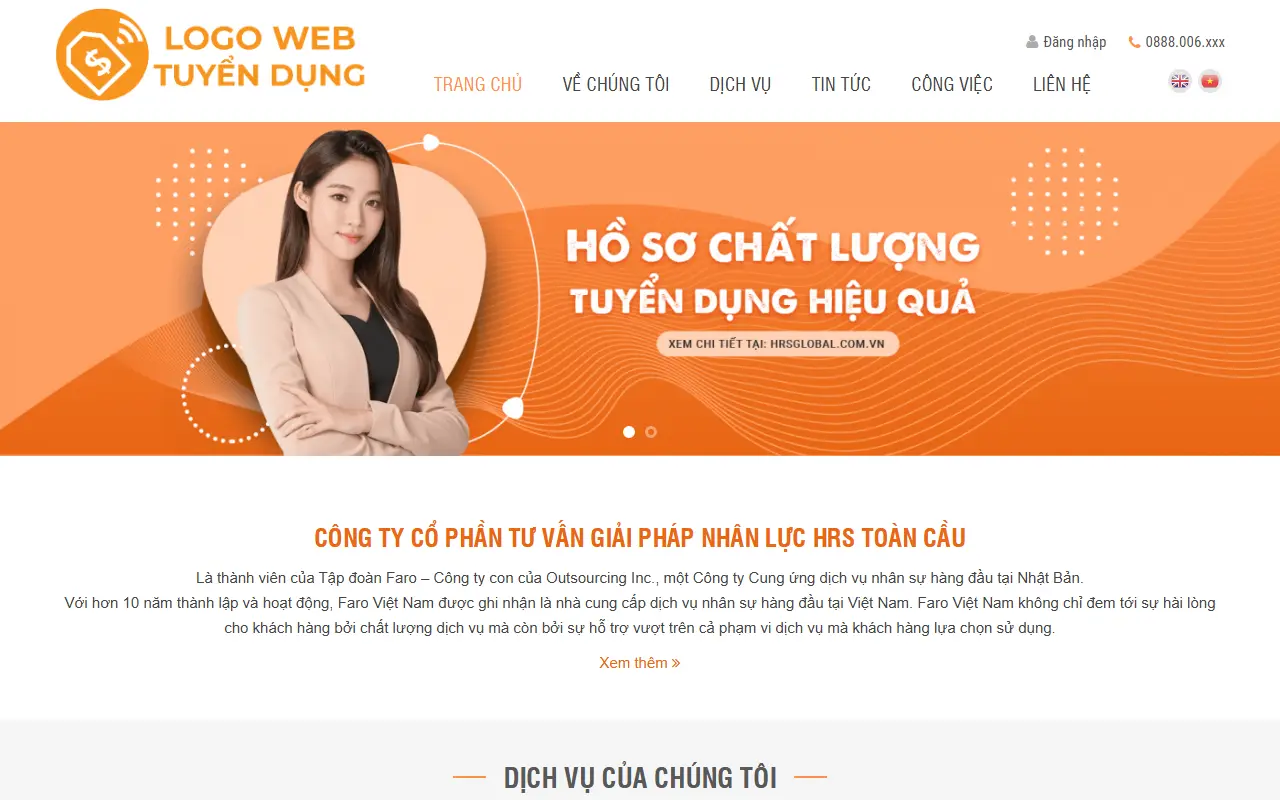 Mẫu website Tuyển dụng #2