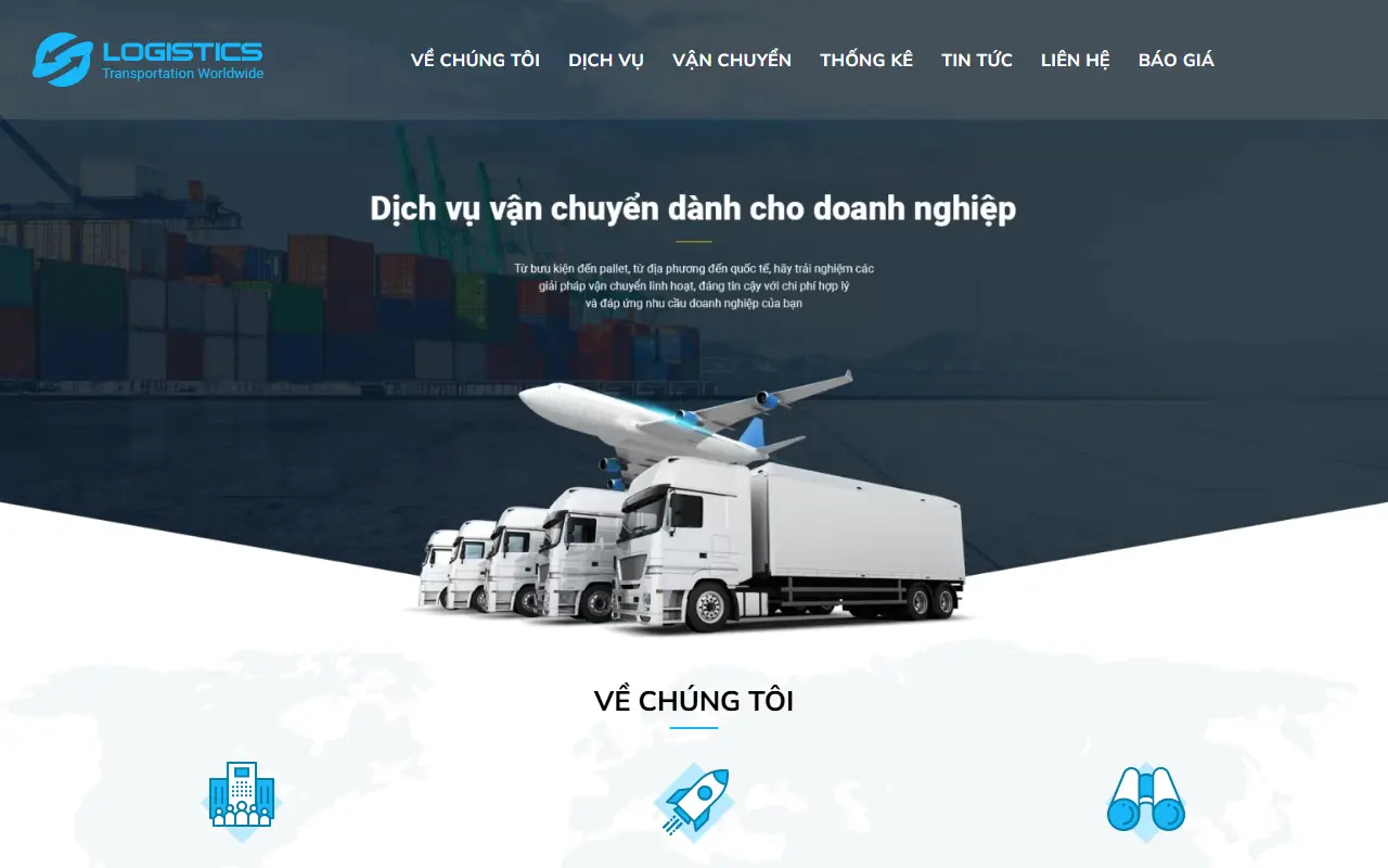 Mẫu website LOGICTICS